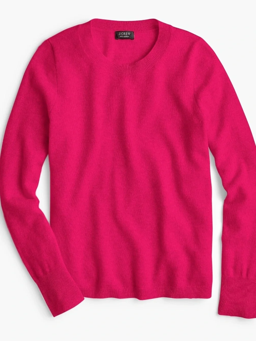 J.Crew Cashmere Slim-fit Crewneck Sweater in Fresh Berry